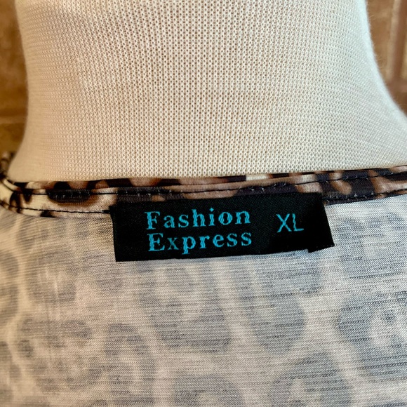 Fashion Express Leopard and Floral Print Kimono Size XL - Picture 5 of 5